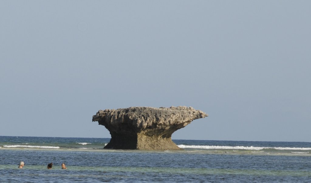 Stehengebliebenes Korallenriff bei Watamu.