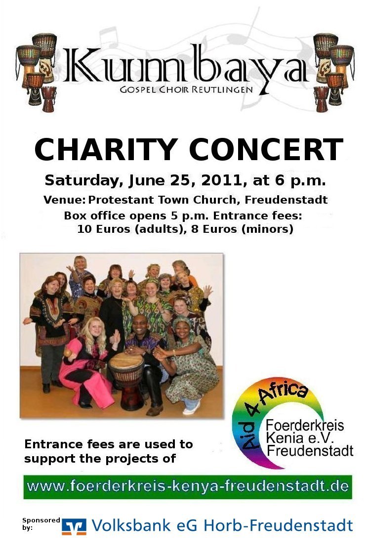 Charity concert taking place June 25, 2011