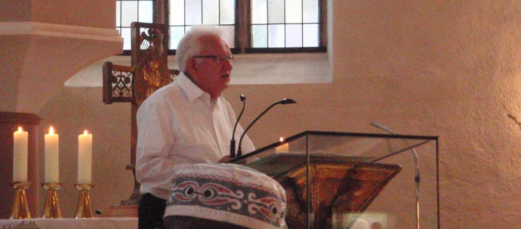 Gestaltung des Gottesdienstes in der Evangelischen Stadtkirche durch den Ehrenvorsitzenden unseres Vereins.