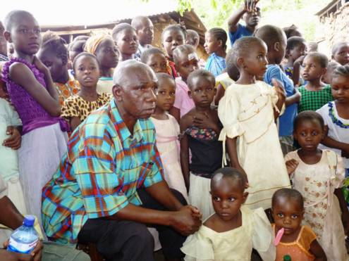 Village residents during our visit.