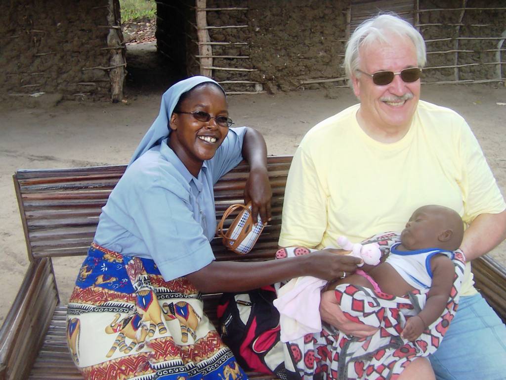 Society member while visiting the catholic sisters in Baharini.