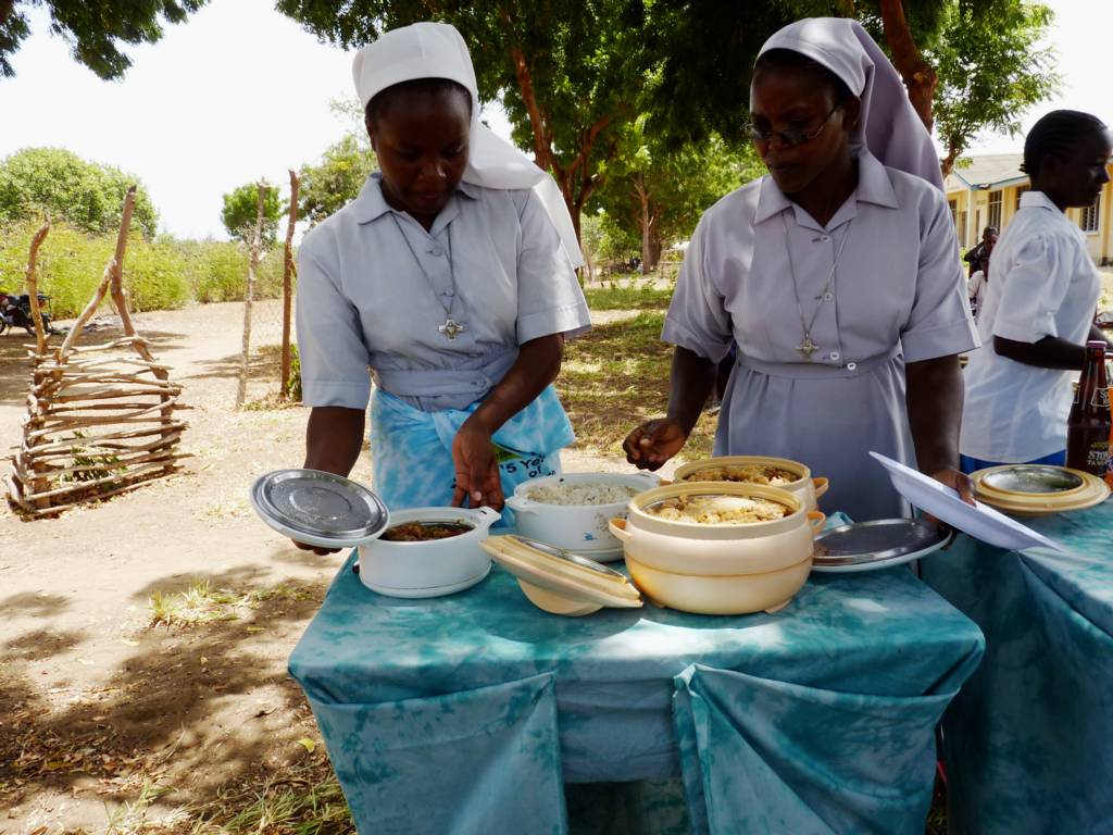 Lunch with the sisters, the AIDS orphans and several other individuals.