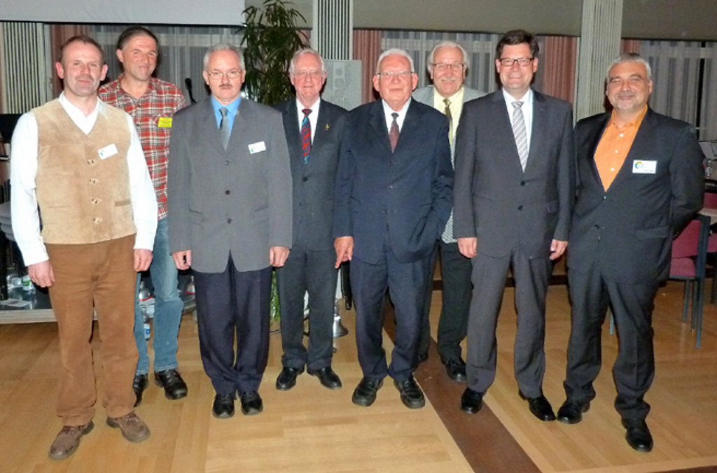 The anniversary celebration's main orators together with representatives of Foerderkreis Kenia e.V., Freudenstadt.