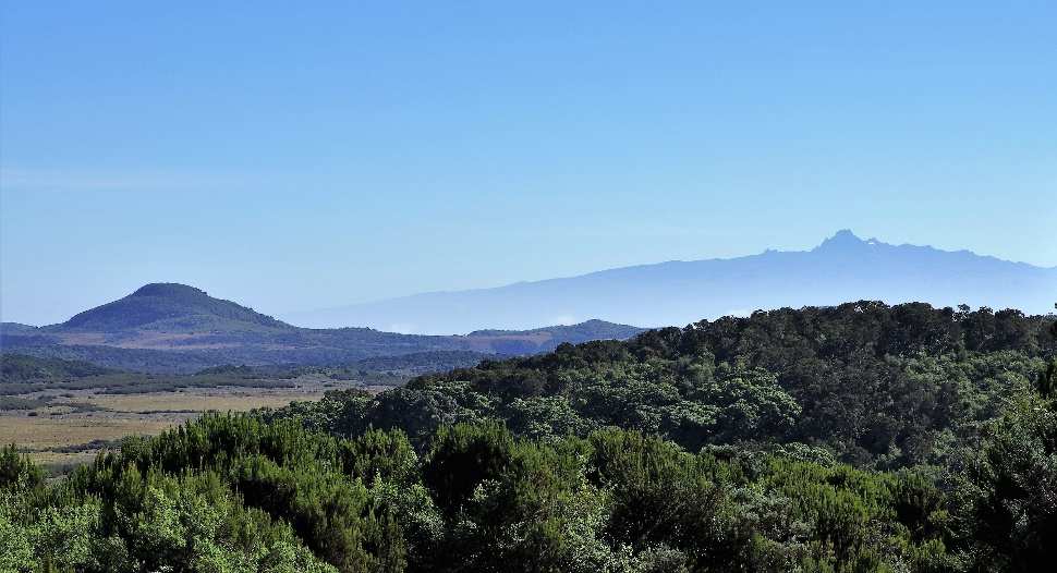 Blick auf den Mount Kenya.