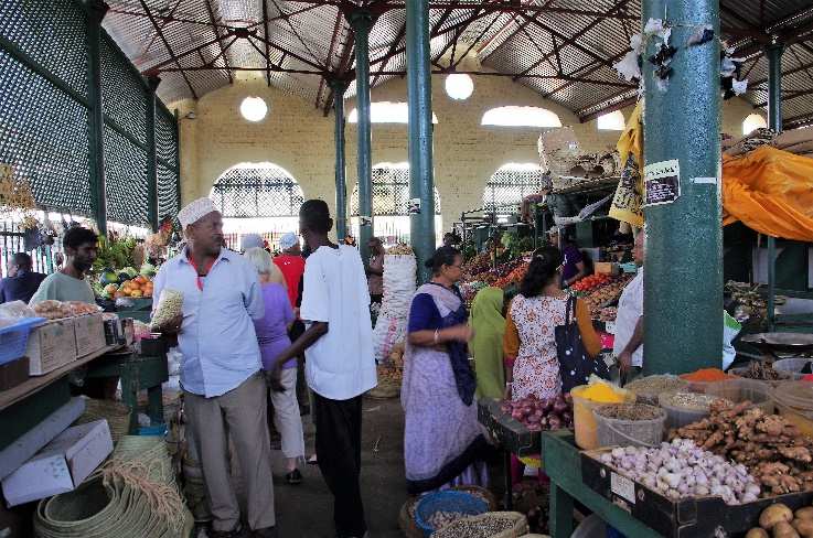 In der Markthalle von Mombasa.