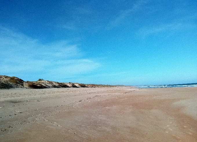 Sandstrand am Indischen Ozean.