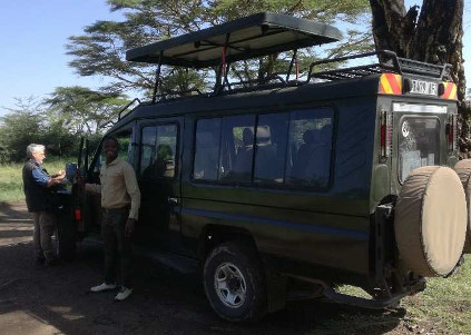 Our driver with his four-wheel drive vehicle.