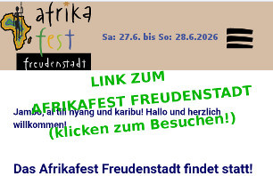 Link zur externen Seite vom Afrikafest 2026, bei dem der F&ouml;rderkreis Kenia Freudenstadt e.V. plant, seine Projekte am Vereinsstand vorzustellen.